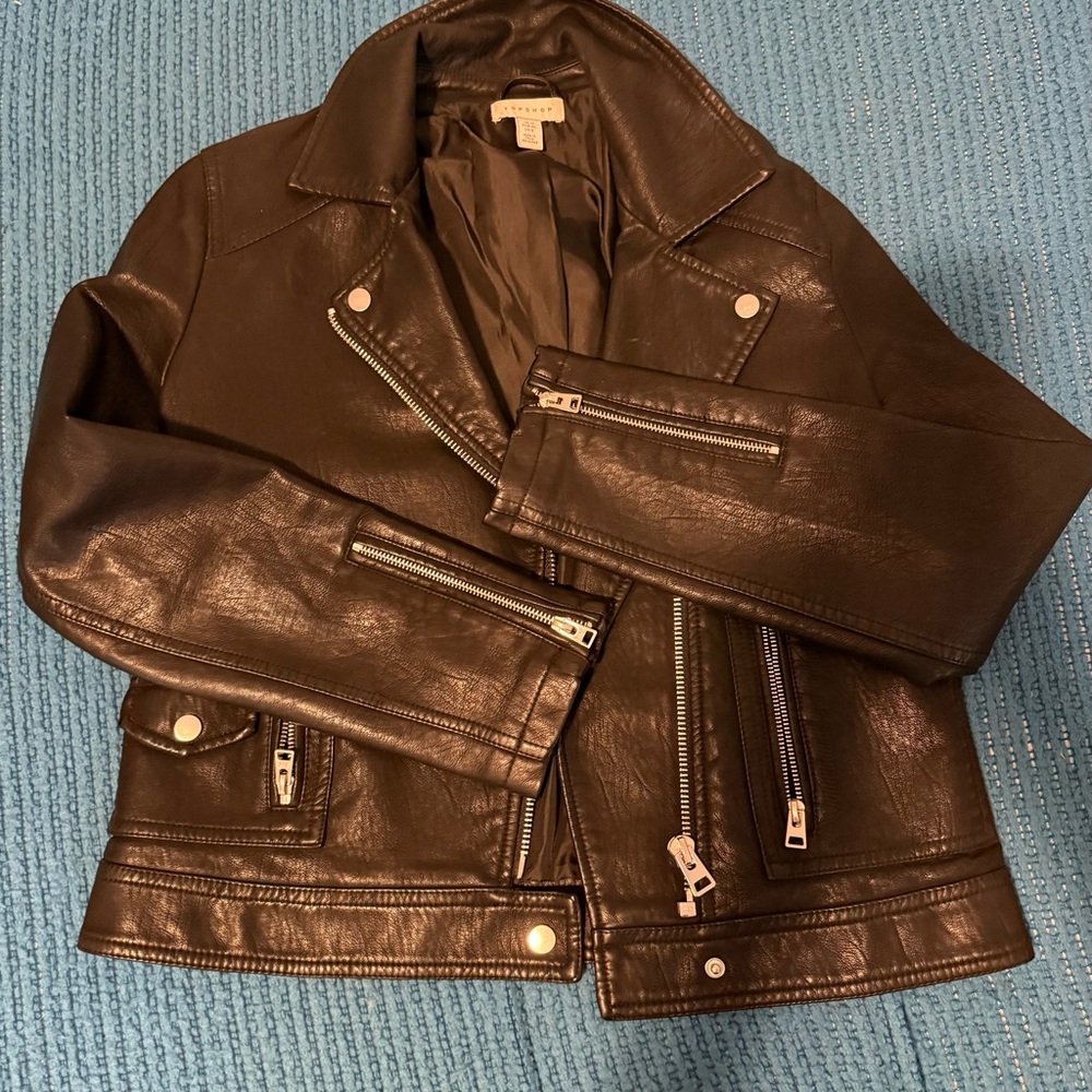Zara and Top Shop Jackets (Leather and Suede) and banana republic black camisole - Picture 4 of 12